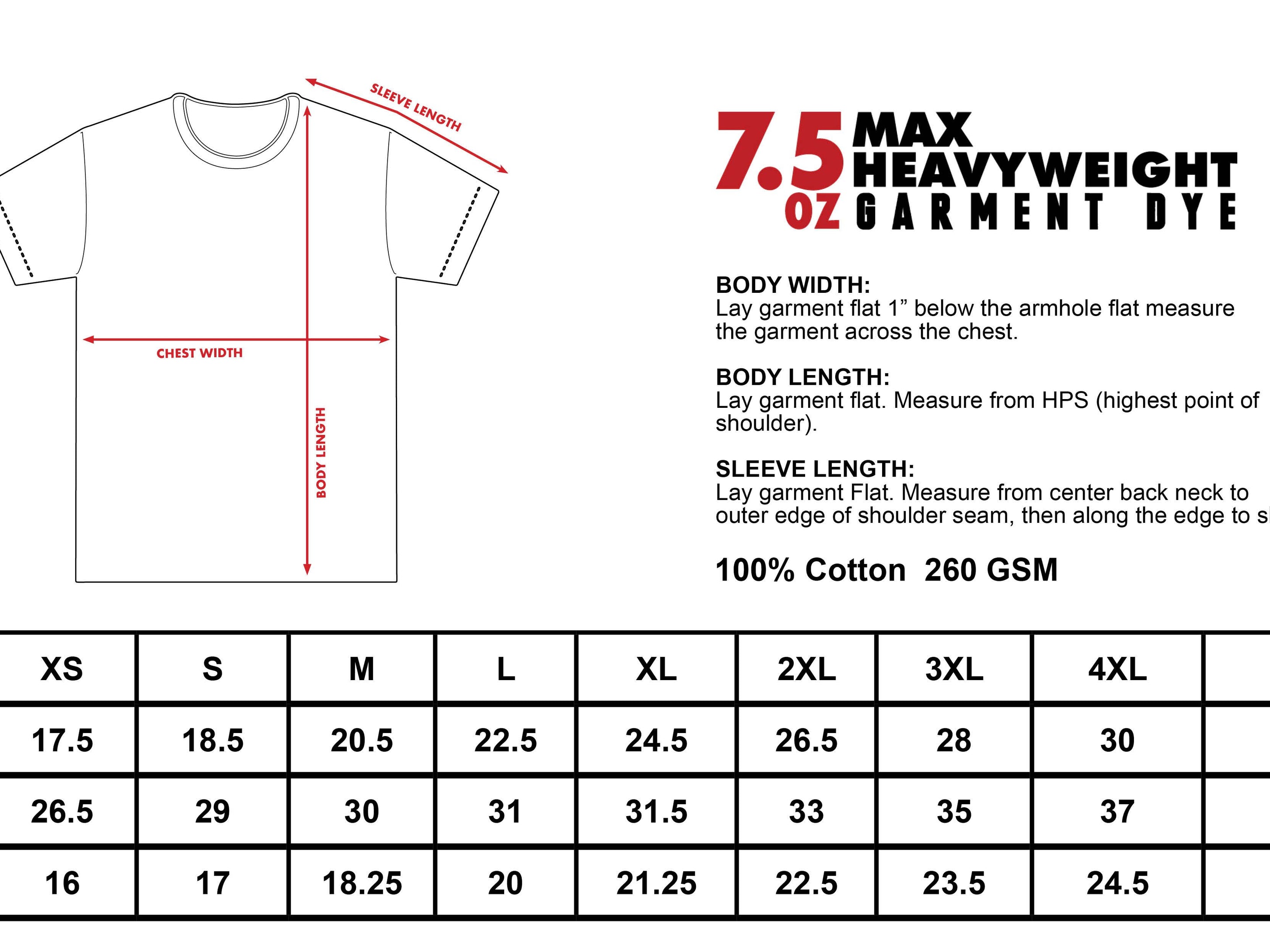 Shaka Wear 7.5oz Max Heavyweight Garment Dye T-Shirt
