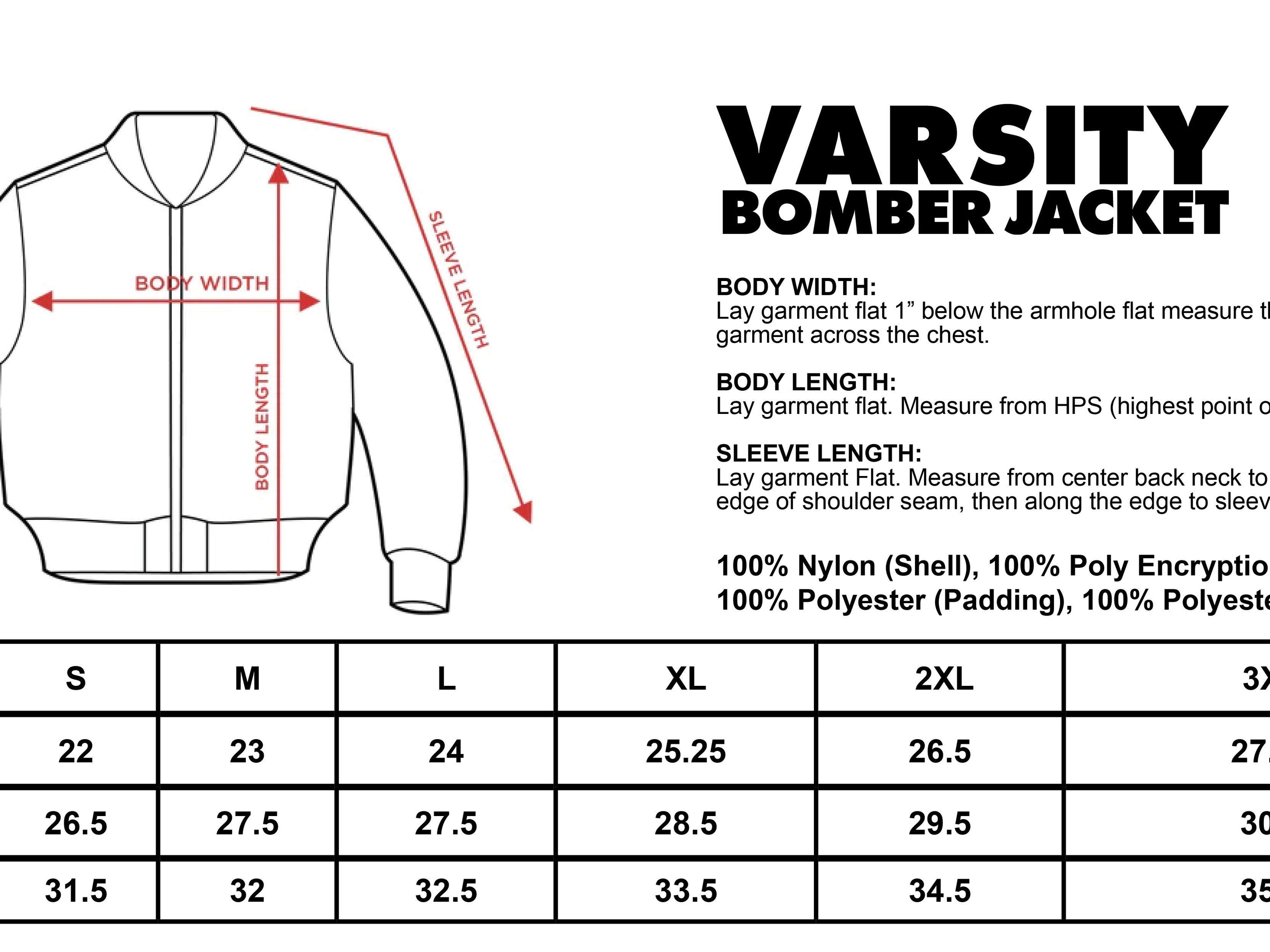 Shaka Wear Varsity Bomber Jacket
