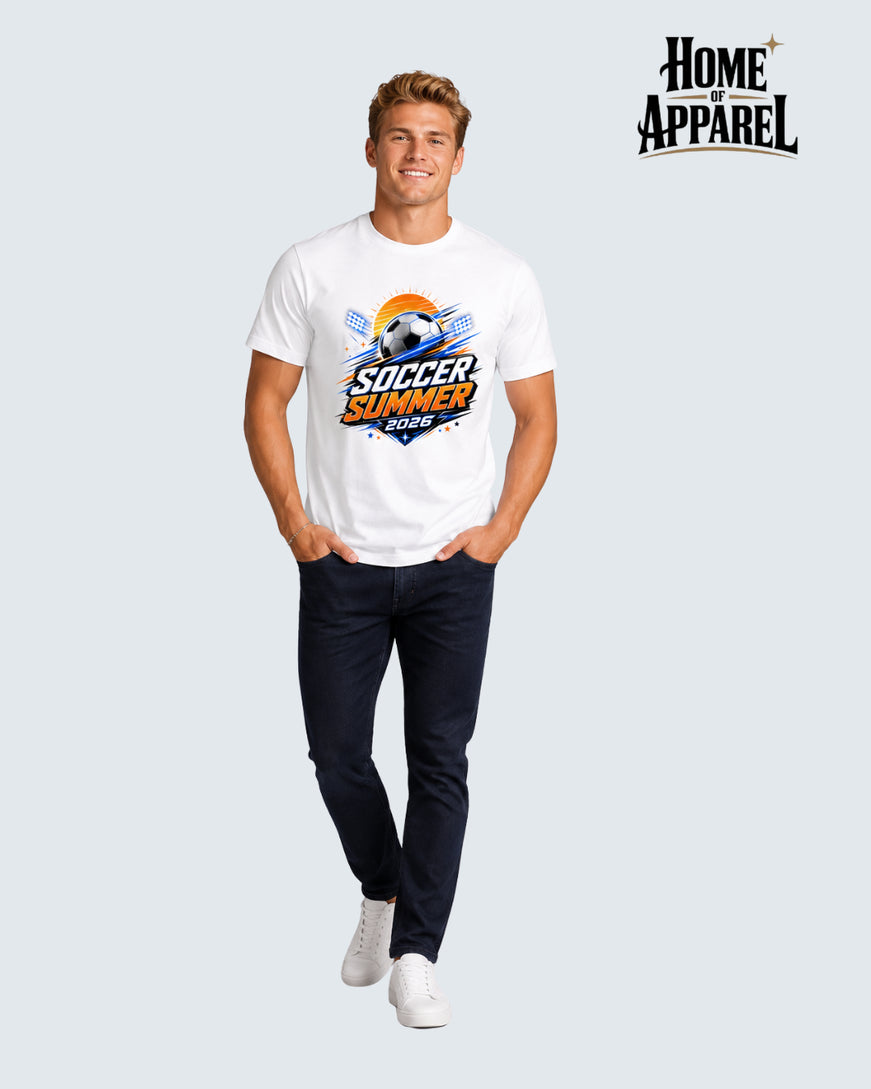 Soccer Summer Crew Neck T shirt | Sportswear Graphic T shirt
