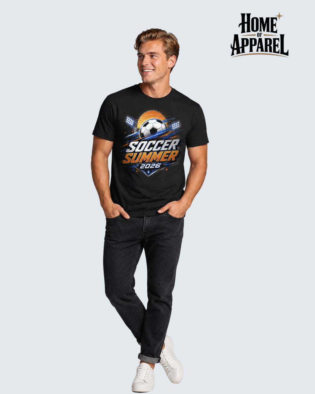 Soccer Summer Crew Neck T shirt | Sportswear Graphic T shirt