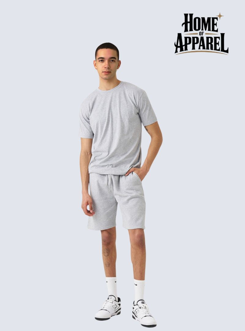 Grey T-Shirt And Short Set