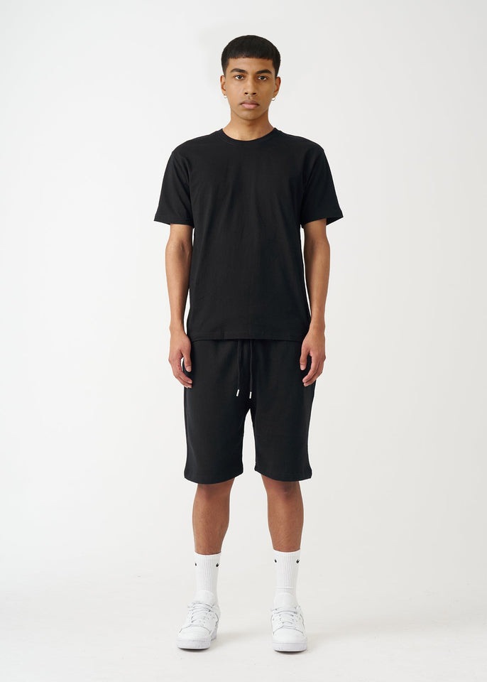 Black Premium Tech T-Shirt Short Set