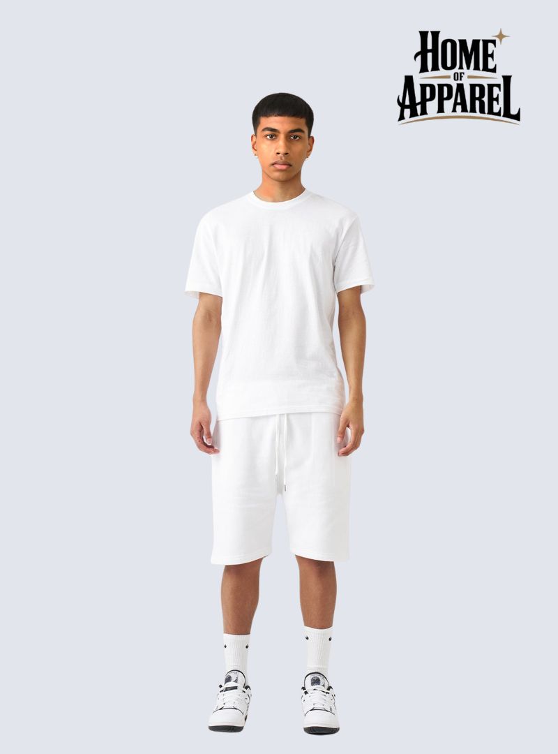 White T-Shirt And Short Set