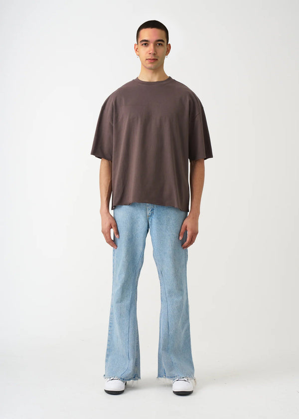 7 OZ Heavyweight Oversized T-Shirt Brown