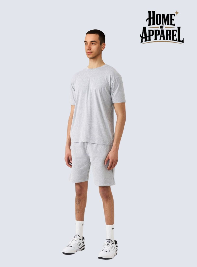 Grey T-Shirt And Short Set