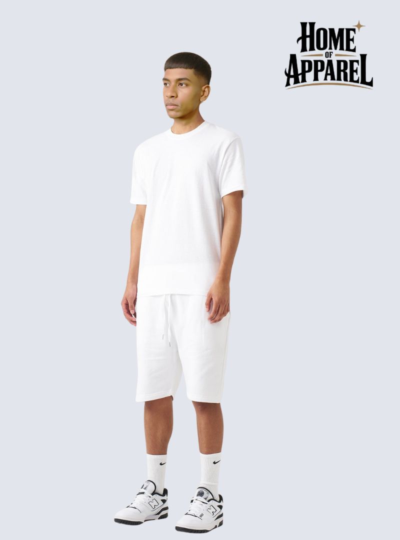White T-Shirt And Short Set