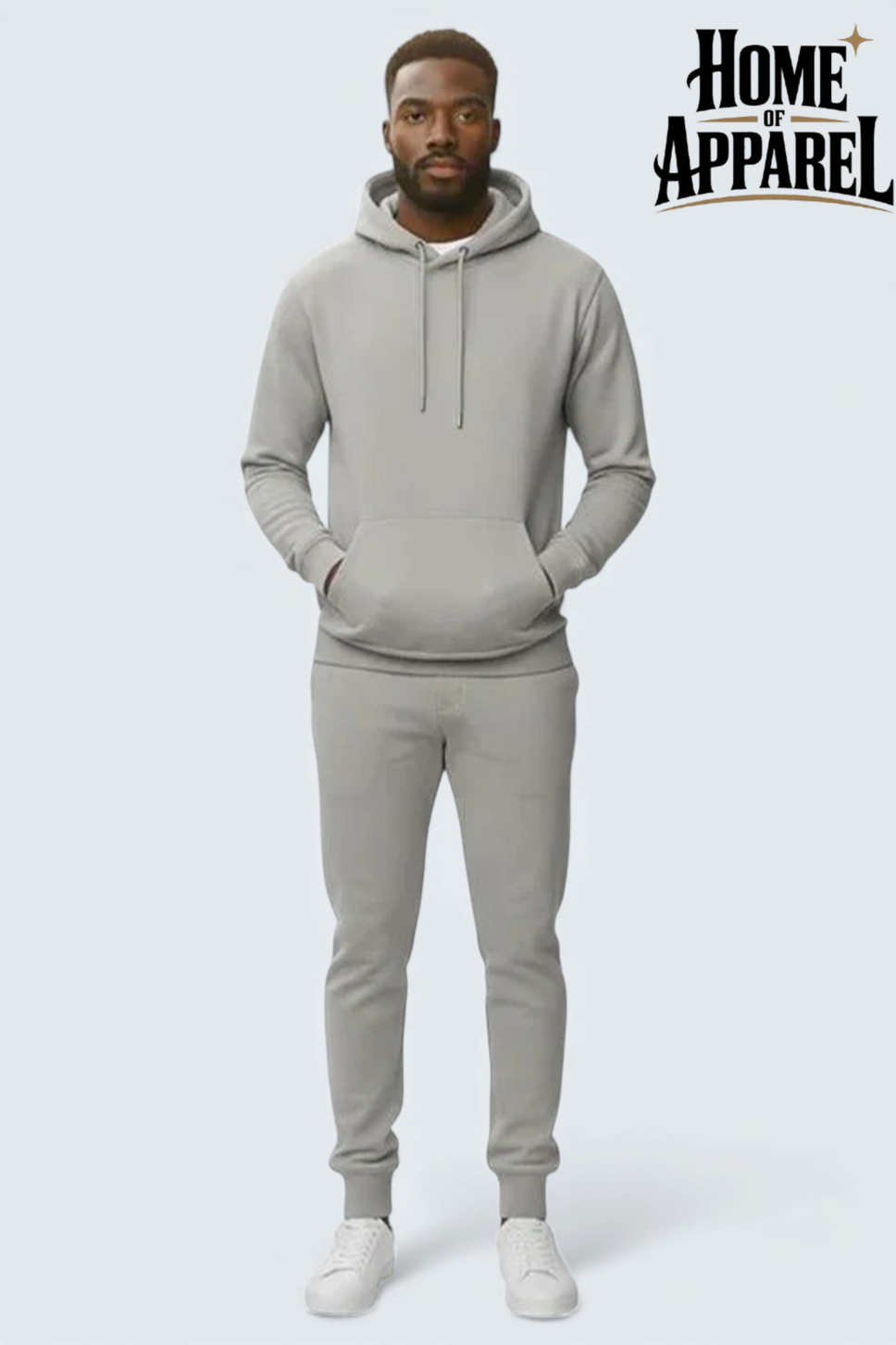 Light Grey Heavy Blend Fleece sweatsuit for Men | Men’s Grey Sweatsuit