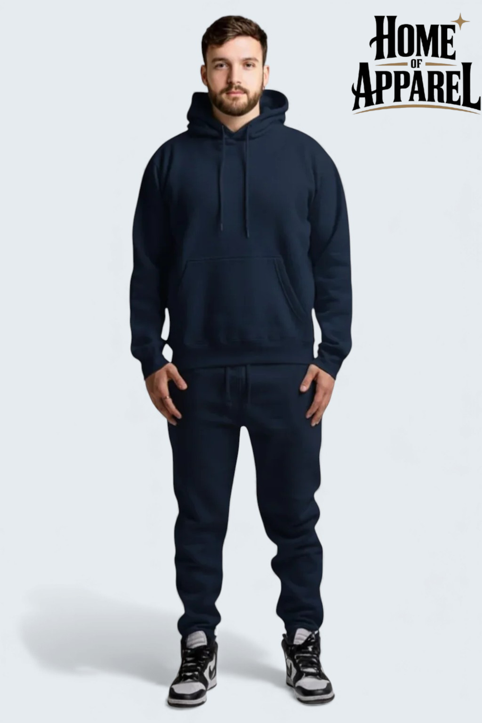 Navy Blue Heavy Blend Fleece Sweatsuit for Men | Men’s Navy Blue Sweatsuit