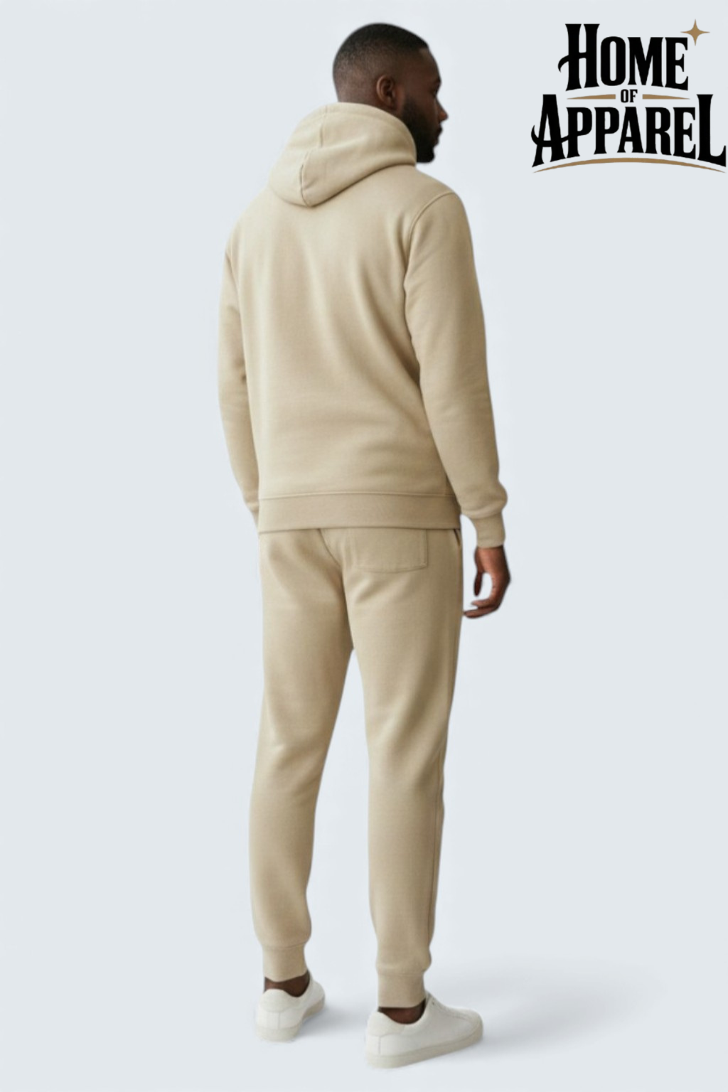 Beige Heavy Blend Fleece Sweat suit for Men | Men’s Fleece Sweatsuit
