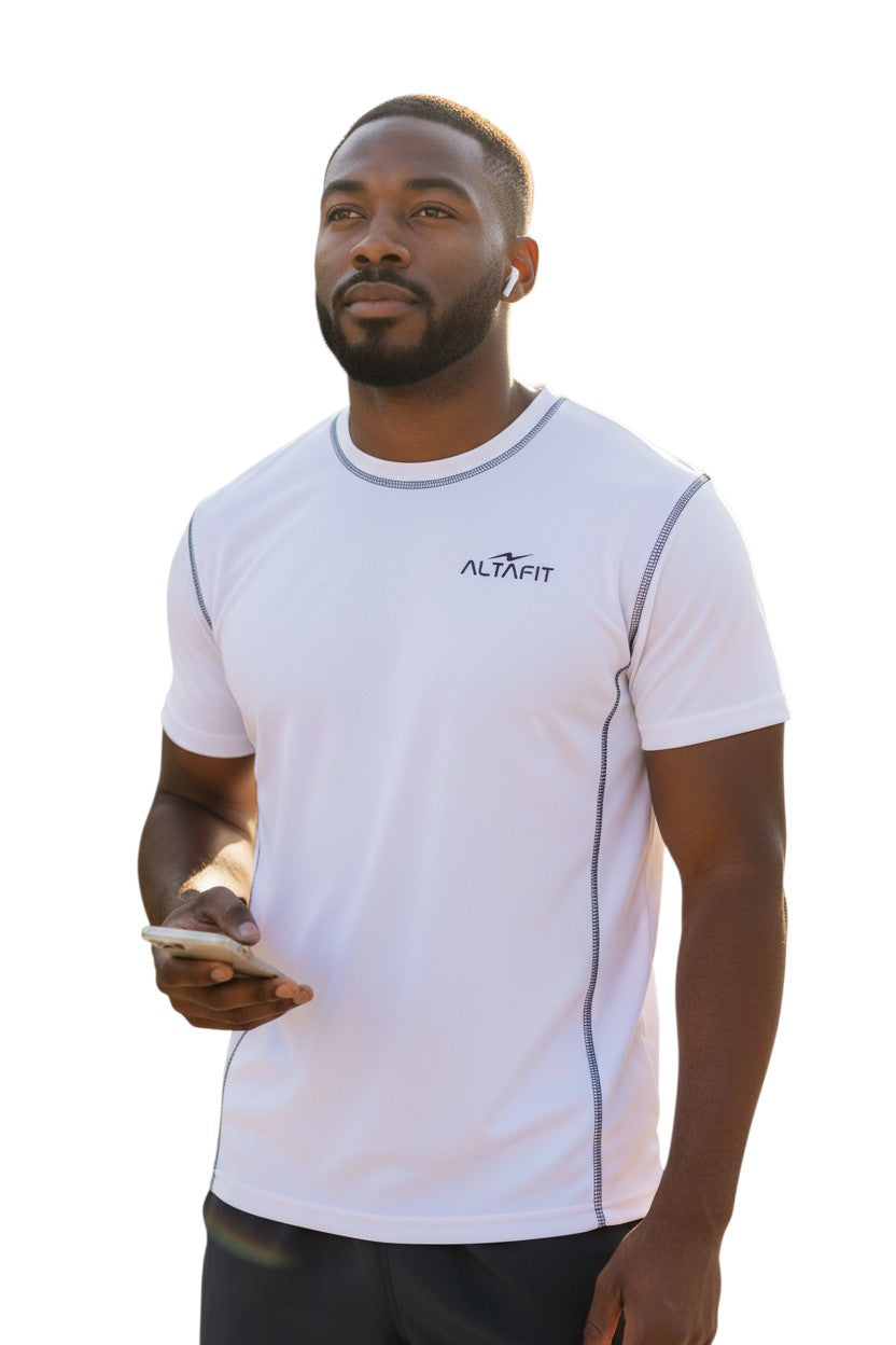 Contrast Stitch Dri Fit Mesh T-Shirt