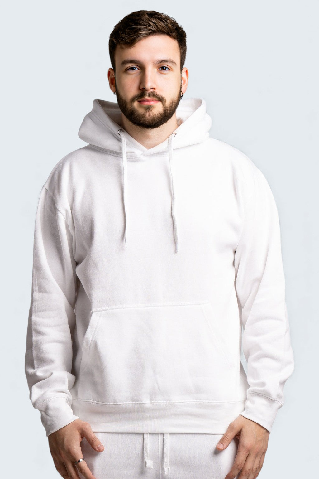 White Heavy Blend Fleece Hoodie
