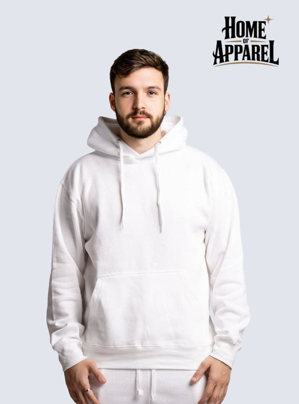 White Heavy Blend Fleece Hoodie