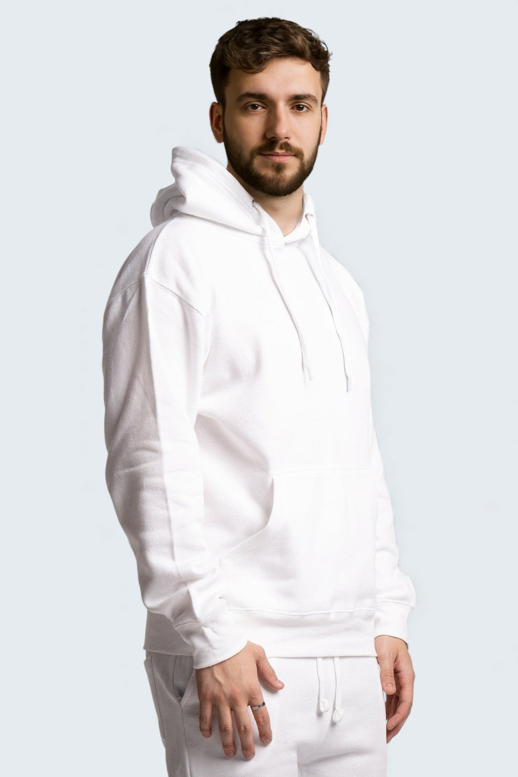 White Heavy Blend Fleece Hoodie