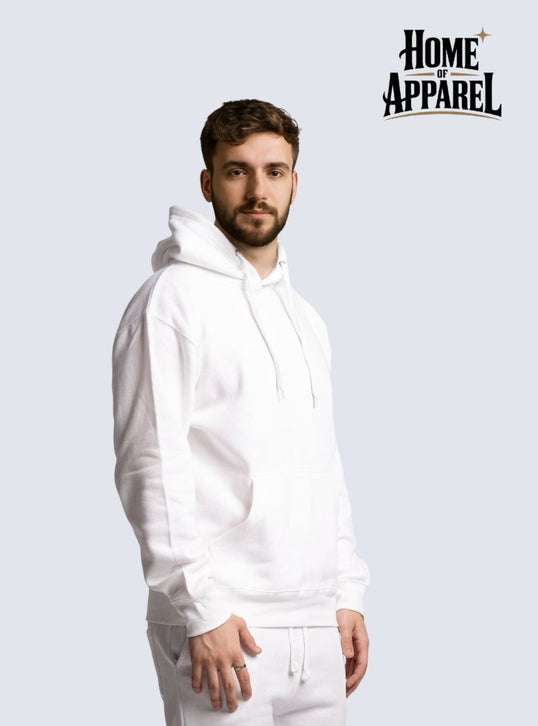 White Heavy Blend Fleece Hoodie