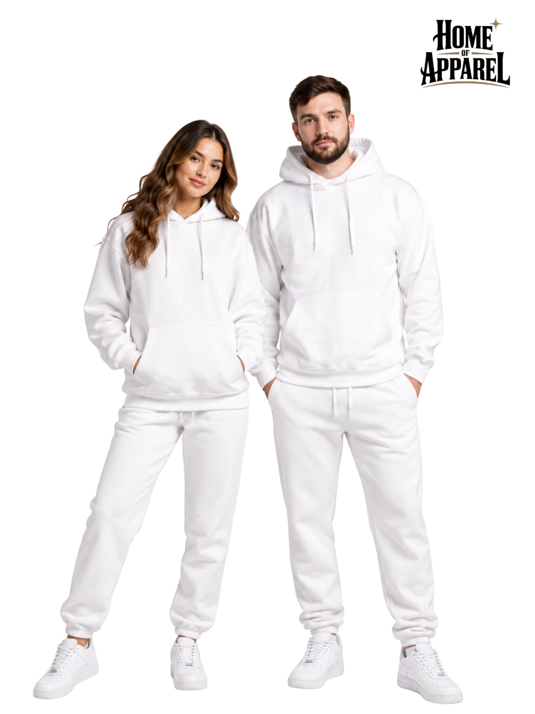 White Heavy Blend Fleece Hoodie – Unisex Heavyweight Pullover Hoodie