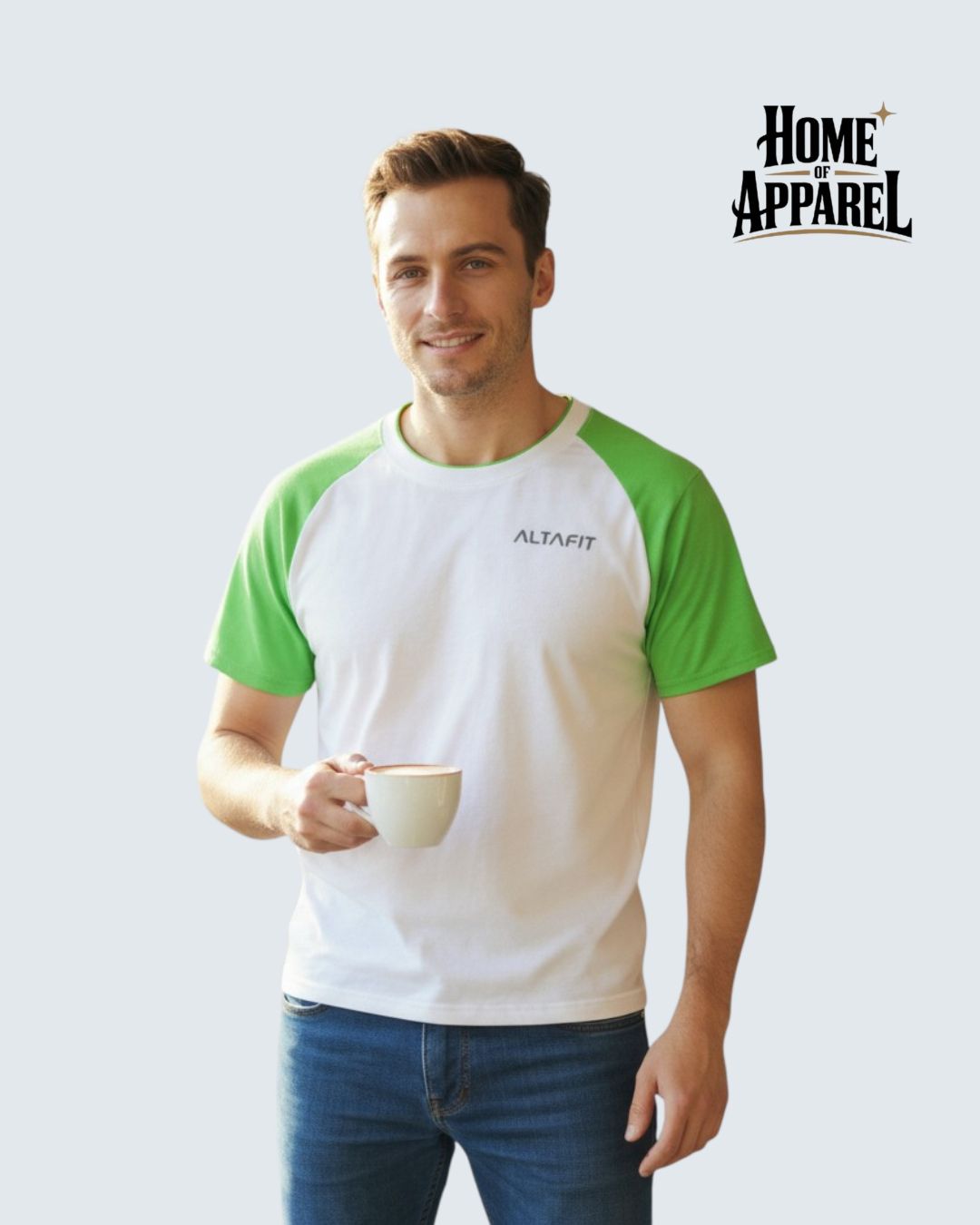 Cotton Jersey Contrast Raglan T-Shirt
