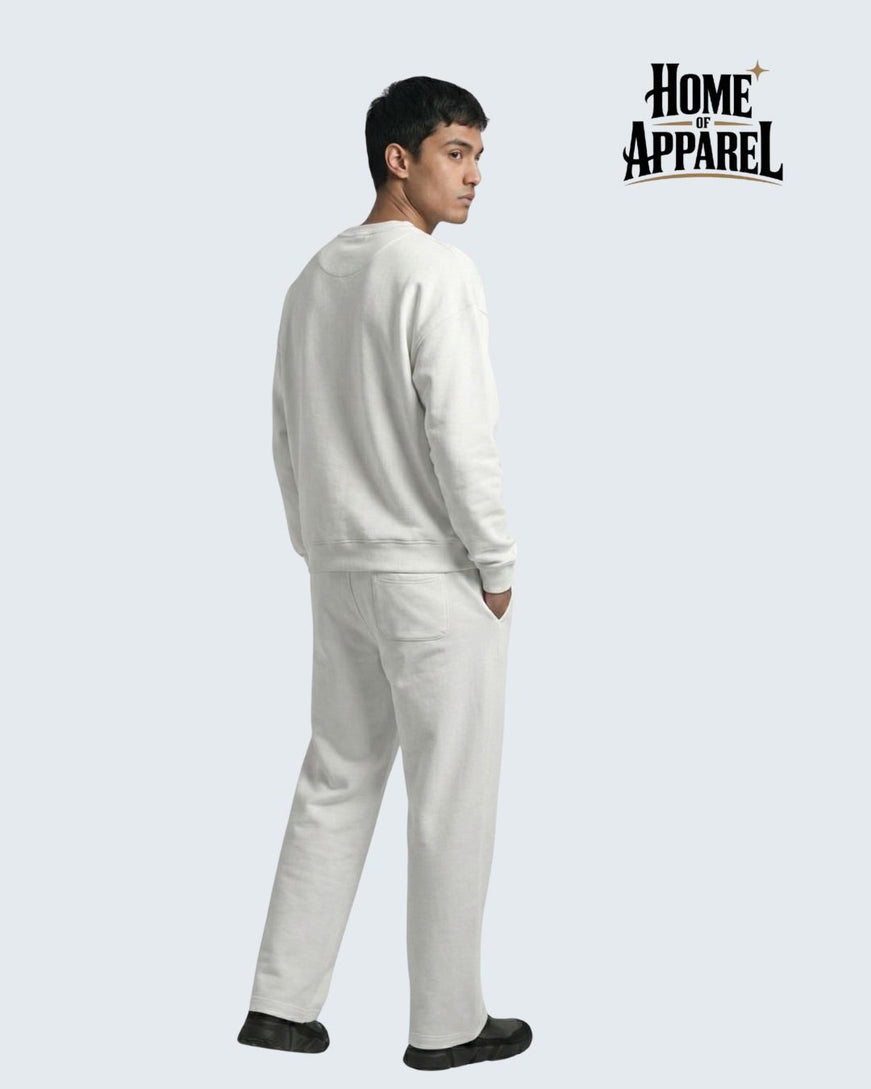 400 GSM White Oversized Cotton Terry Sweatsuit