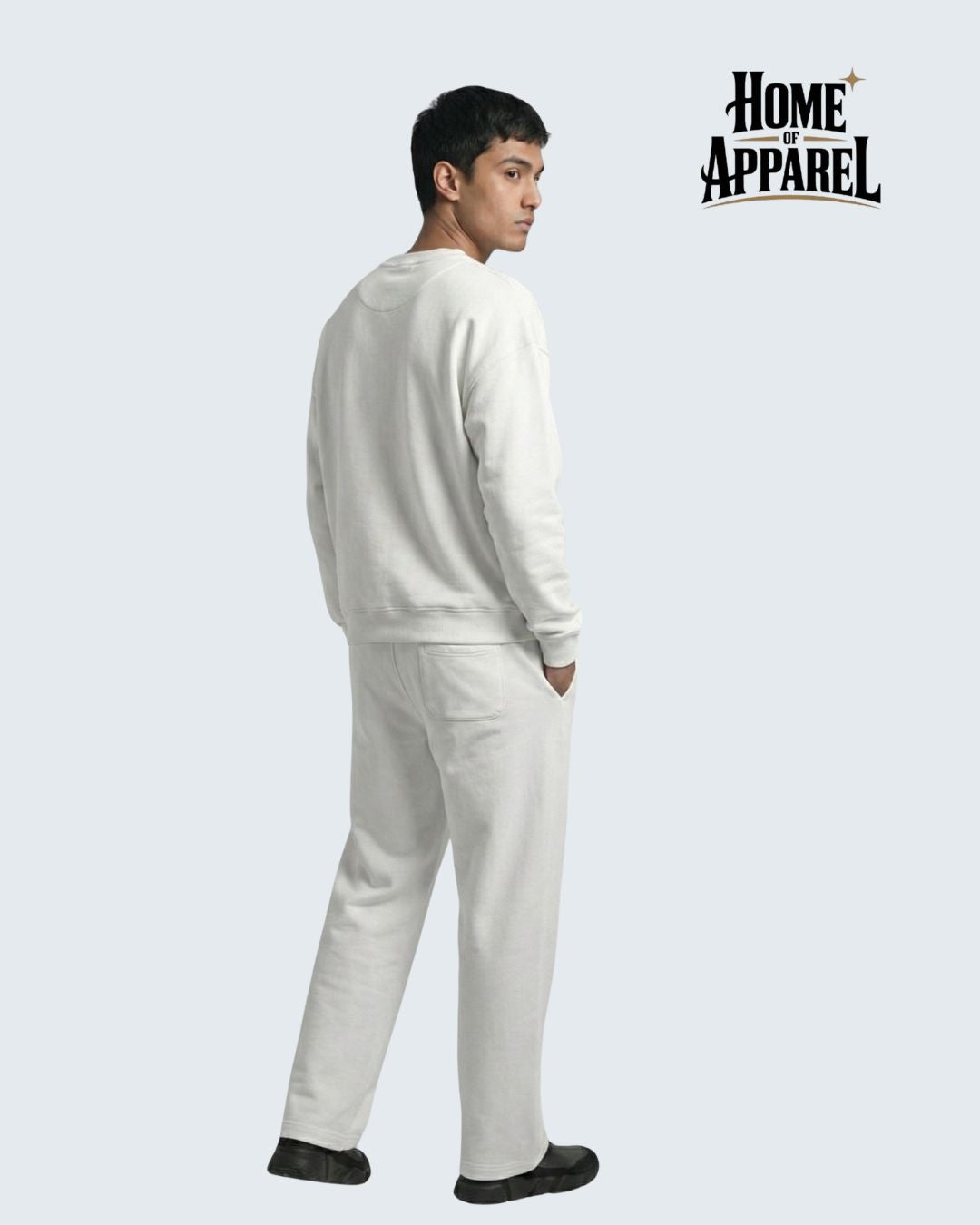 400 GSM White Oversized Cotton Terry Sweatsuit