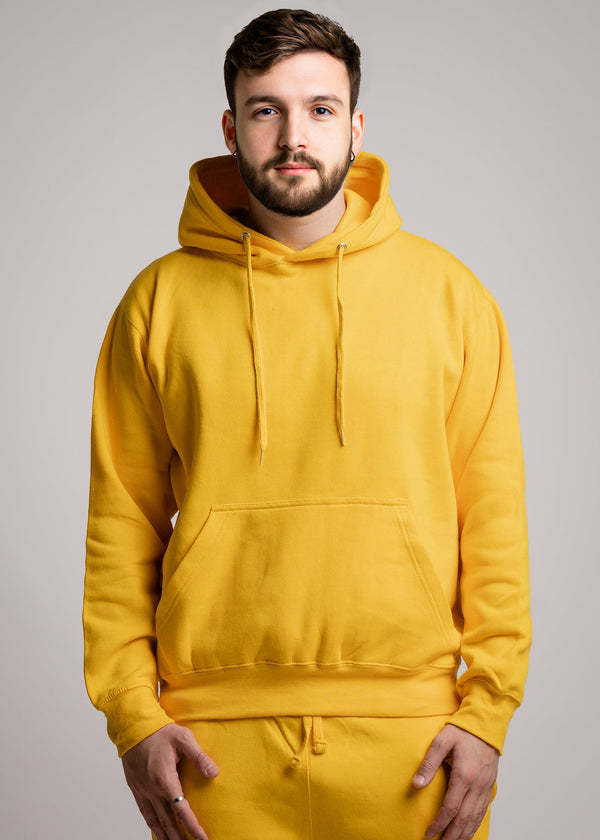 Yellow Heavy Blend Fleece Hooded Sweatshirt