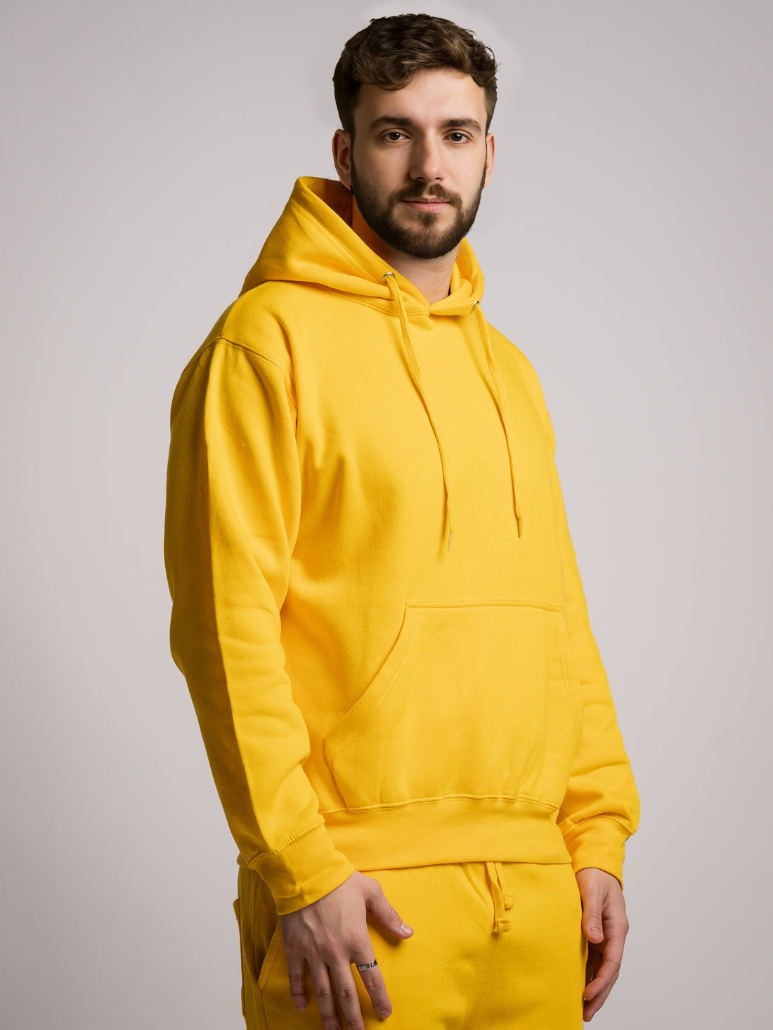Black Heavy Blend Fleece Hooded Sweatshirt
