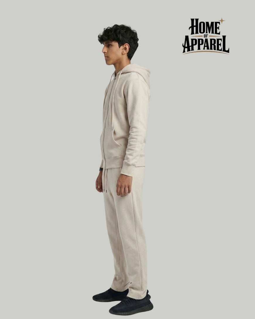 Sand Sweatsuit - Heavy Weight Cotton Fleece with Full Zipper