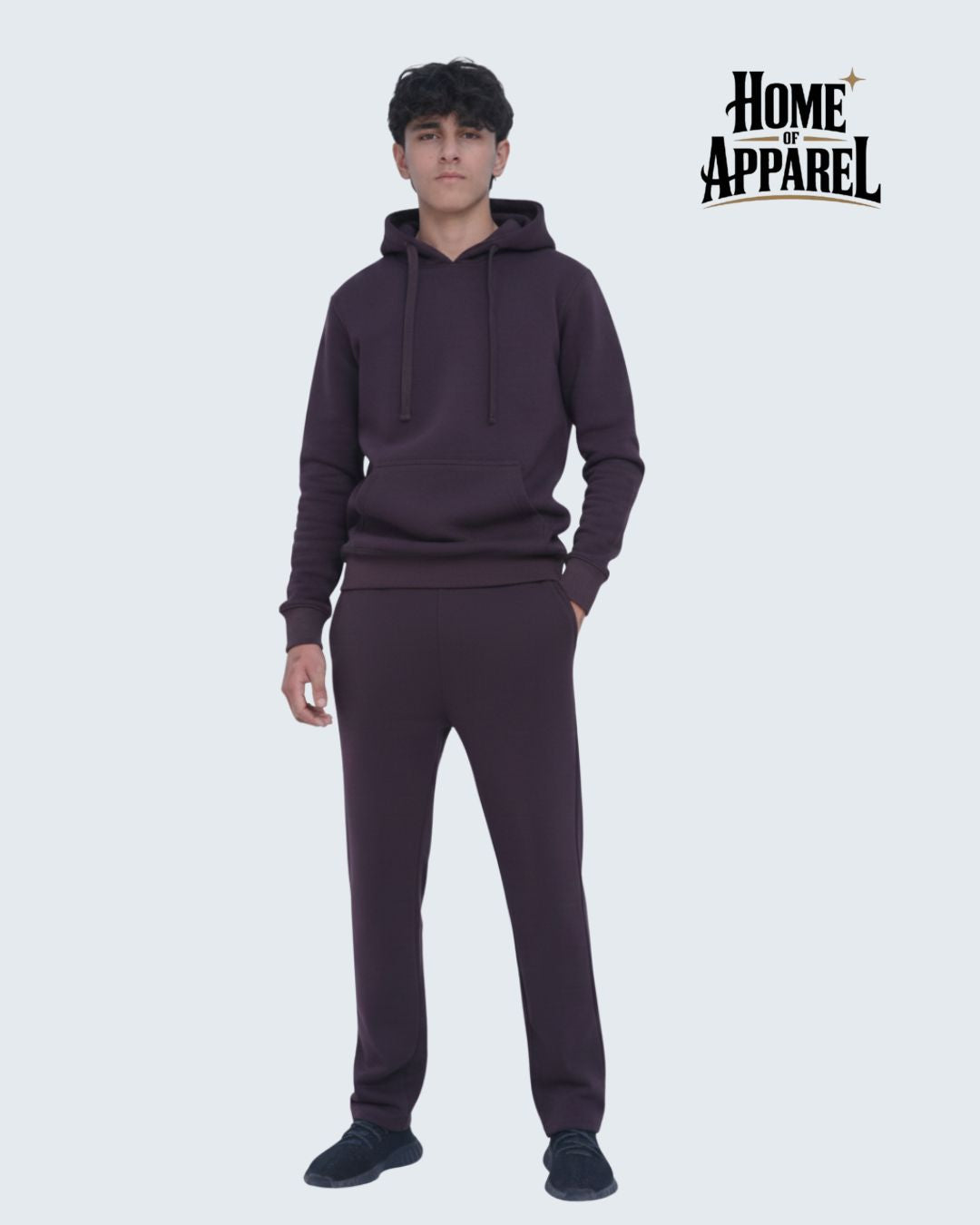Dark Brown Heavy Weight Cotton Fleece Sweatsuit