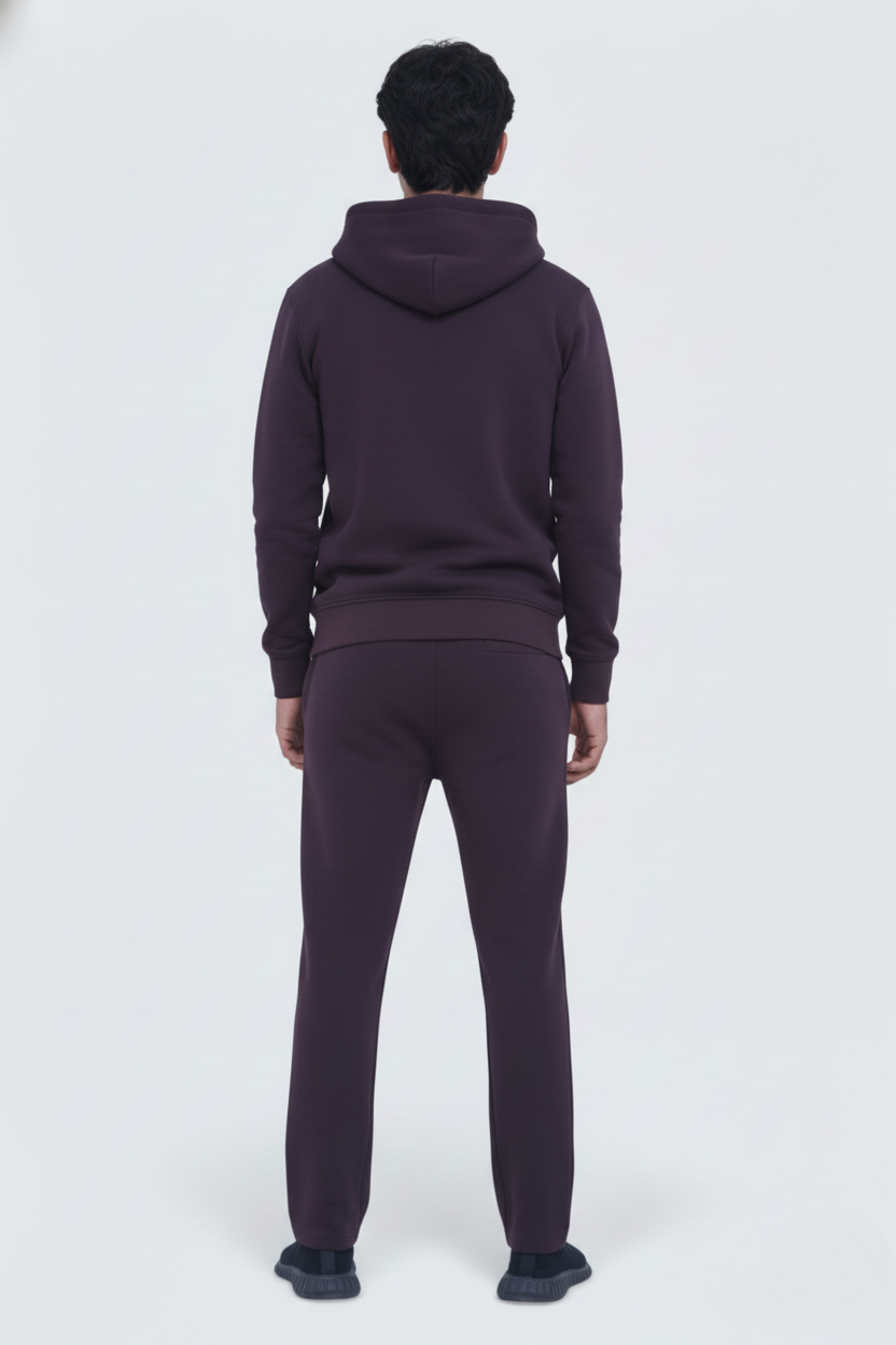 Dark Brown Heavy Weight Cotton Fleece Sweatsuit