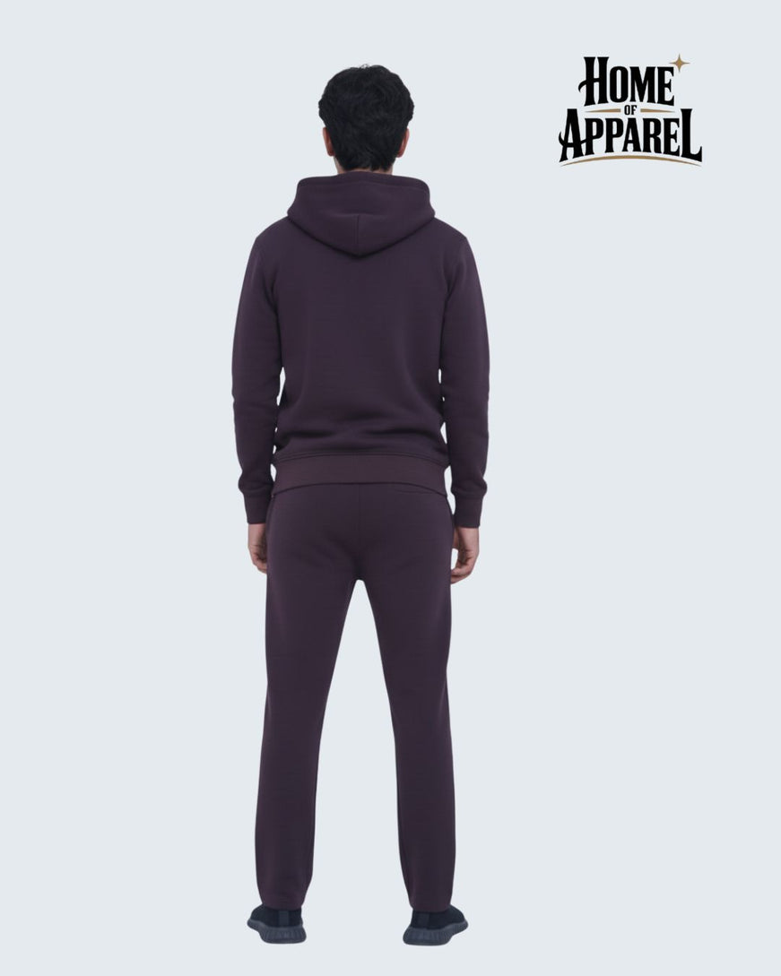 Dark Brown Heavy Weight Cotton Fleece Sweatsuit