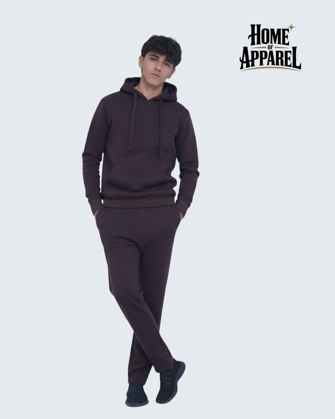 Dark Brown Heavy Weight Cotton Fleece Sweatsuit