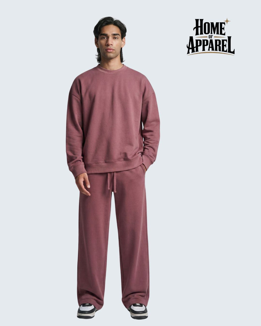 Dusty Rose Oversized Cotton Terry Sweatsuit