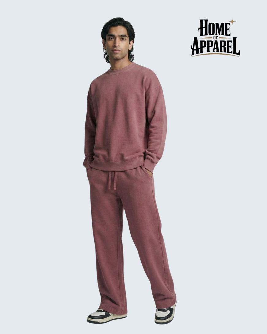 Dusty Rose Oversized Cotton Terry Sweatsuit