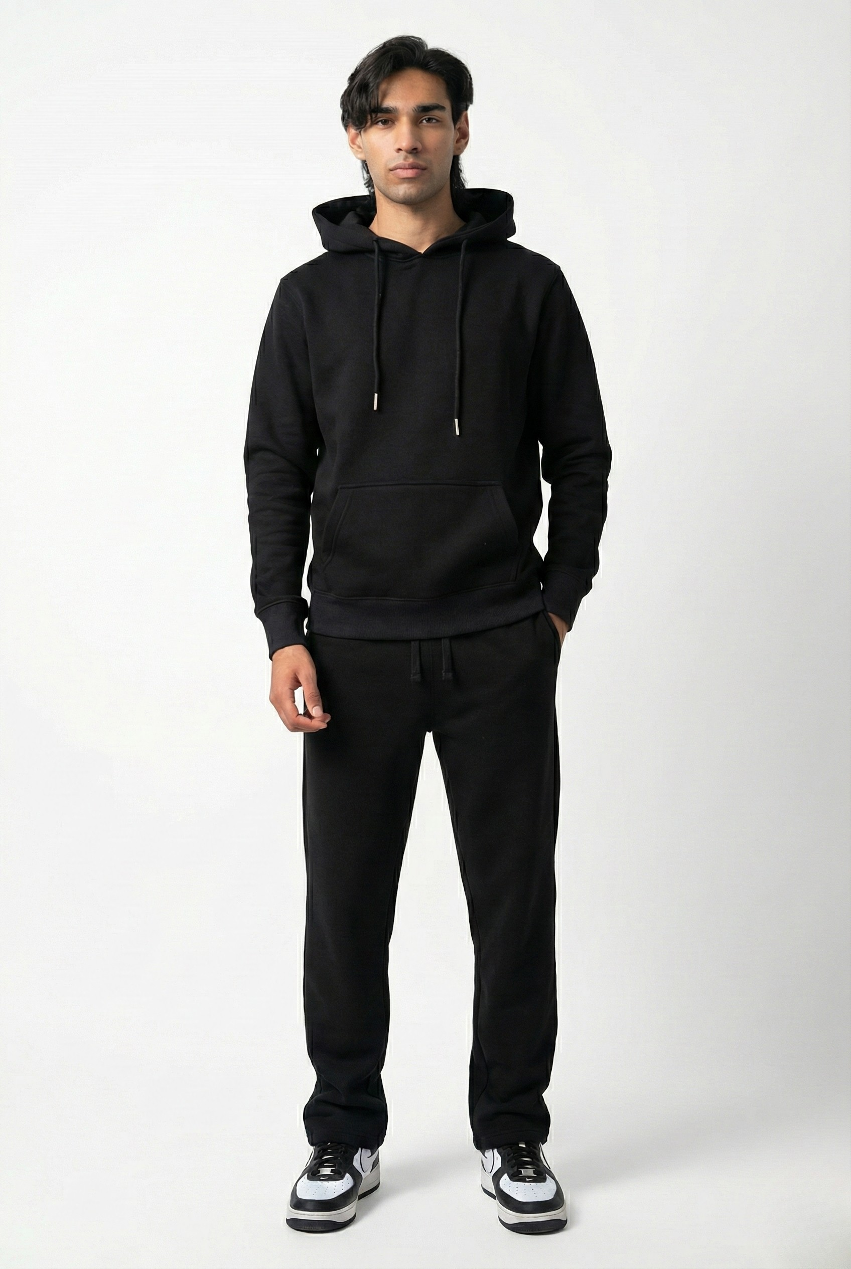 Premium Black Heavy Weight Cotton Fleece Sweatsuit