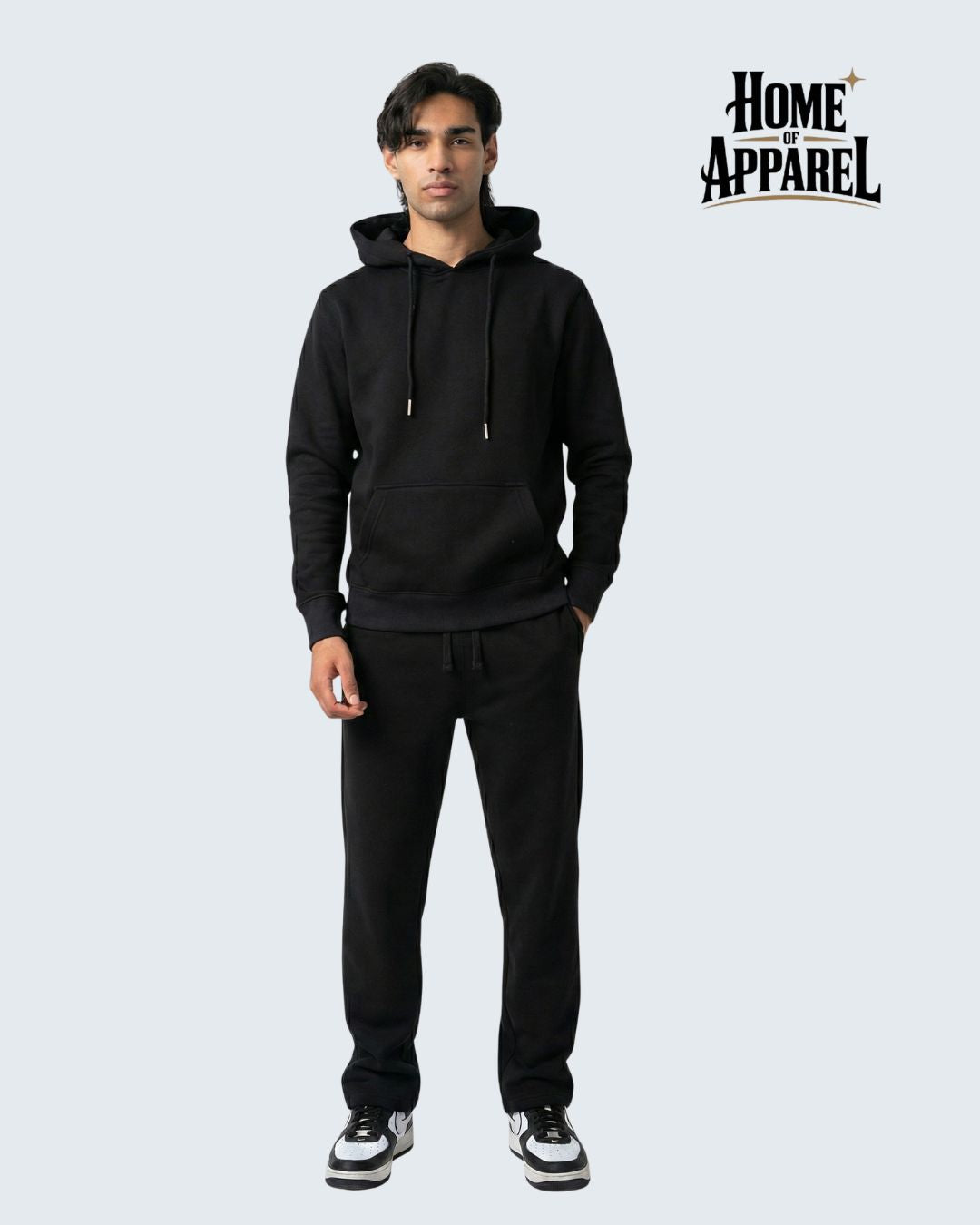 Premium Black Heavy Weight Cotton Fleece Sweatsuit