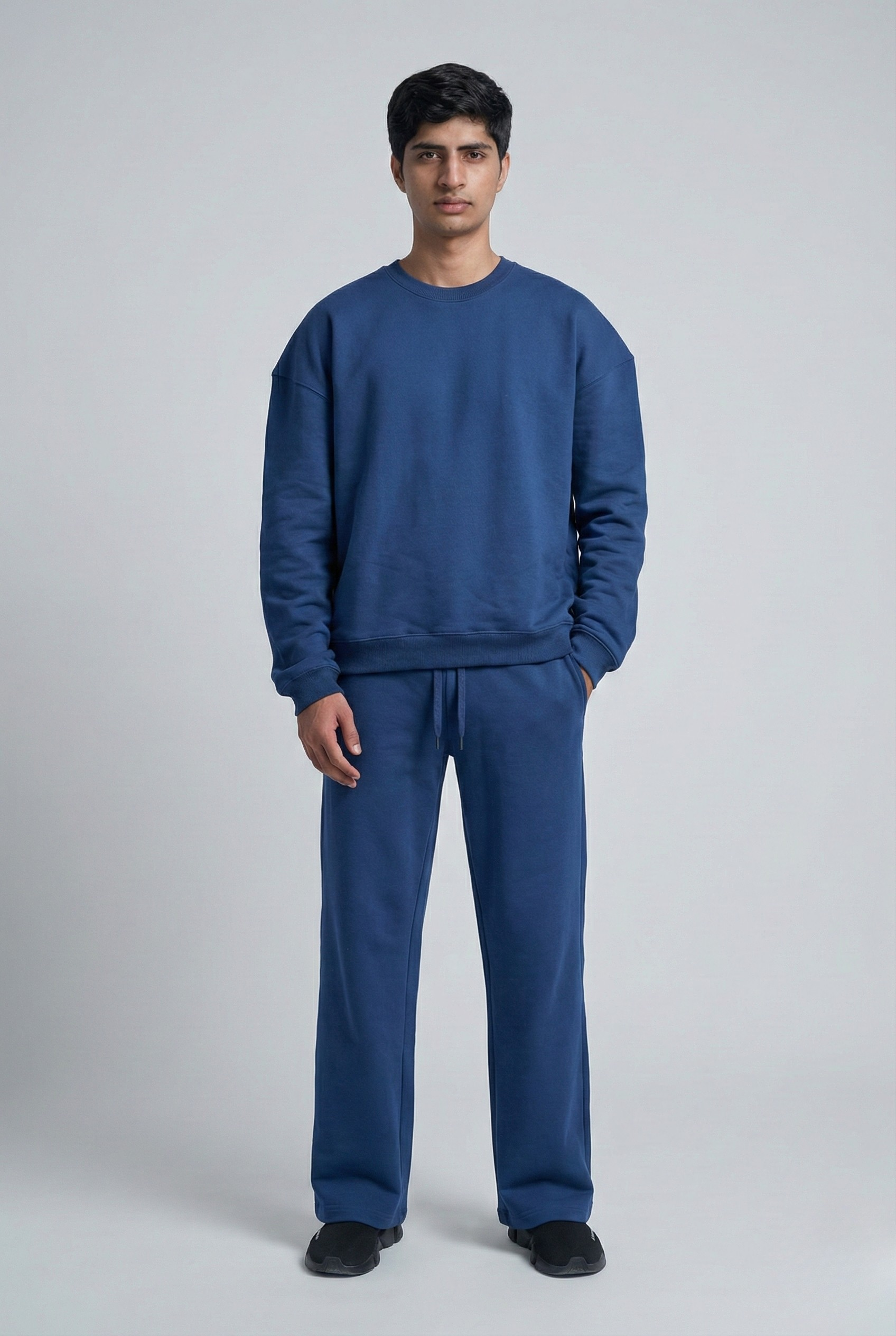 400 GSM Navy Oversized Cotton Terry Sweatsuit