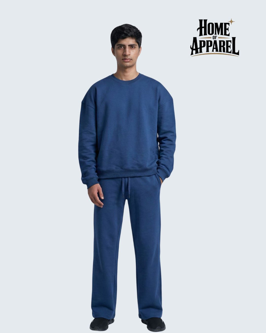 400 GSM Navy Oversized Cotton Terry Sweatsuit