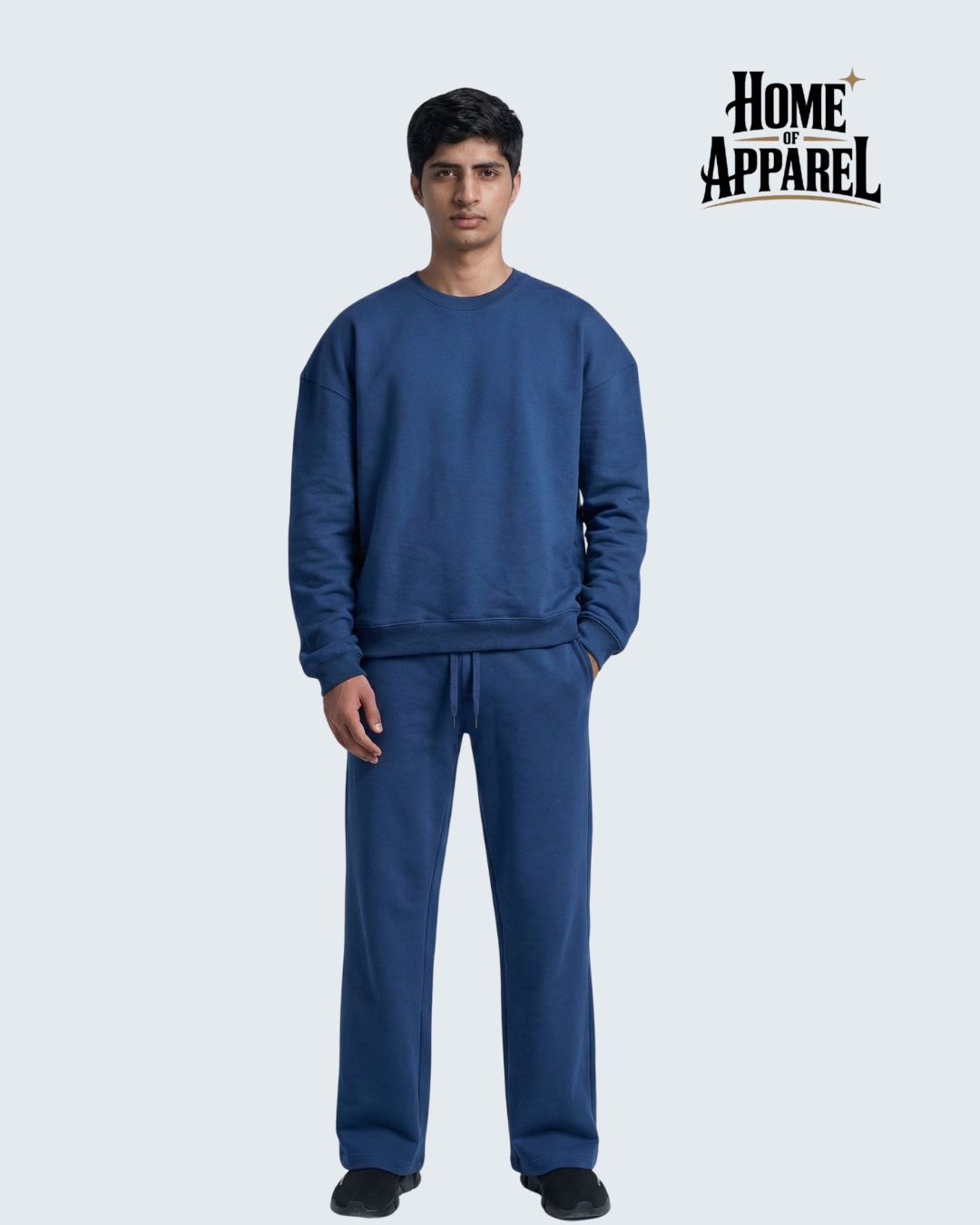 400 GSM Navy Oversized Cotton Terry Sweatsuit