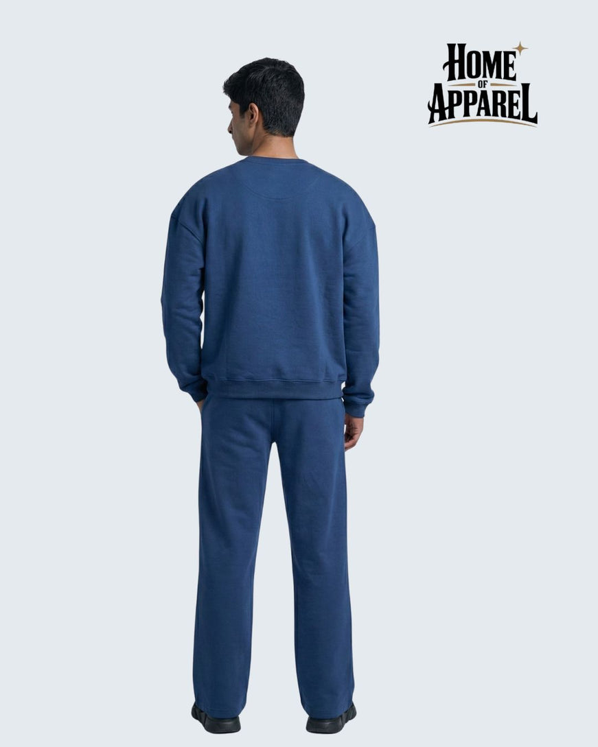 400 GSM Navy Oversized Cotton Terry Sweatsuit