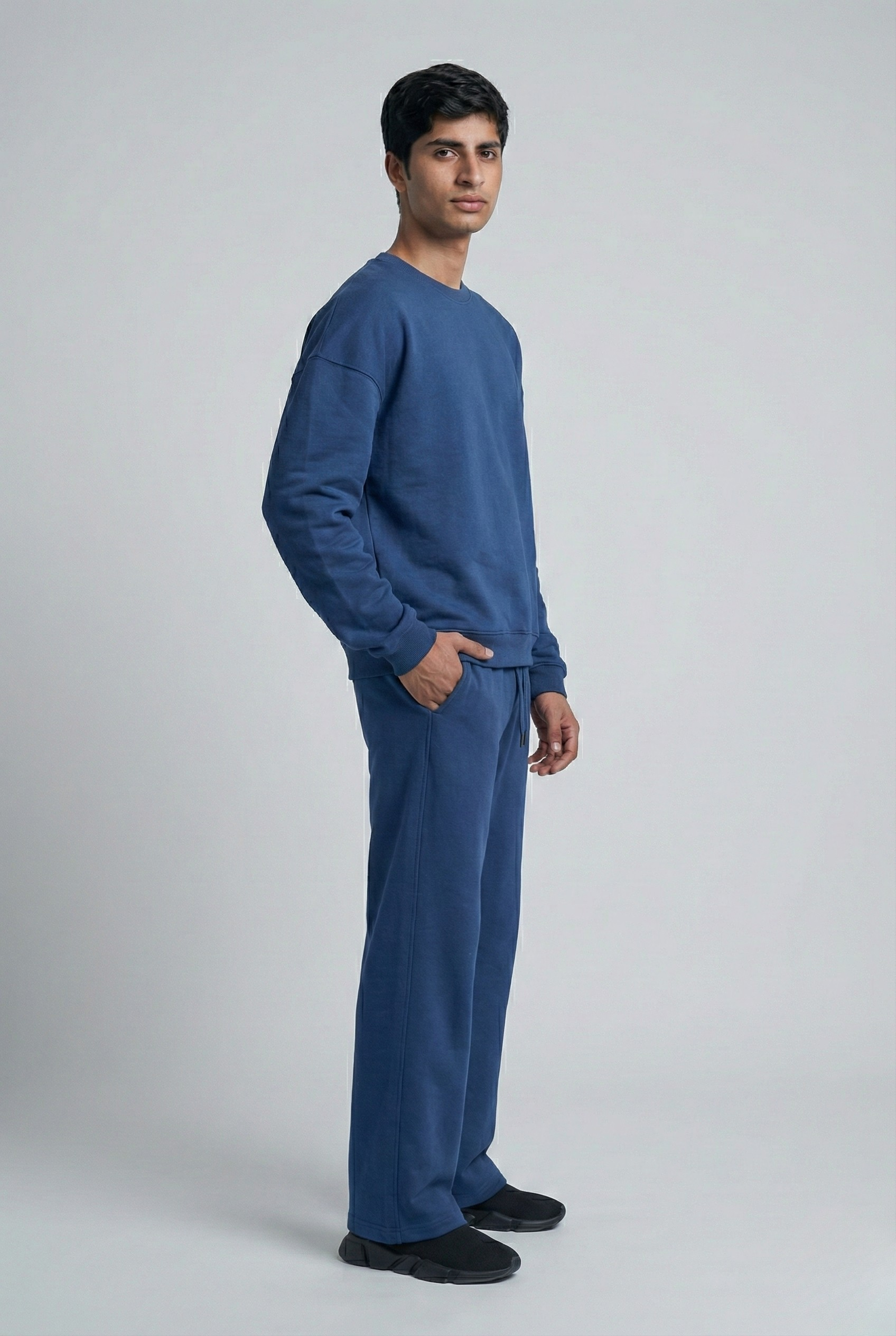 400 GSM Navy Oversized Cotton Terry Sweatsuit