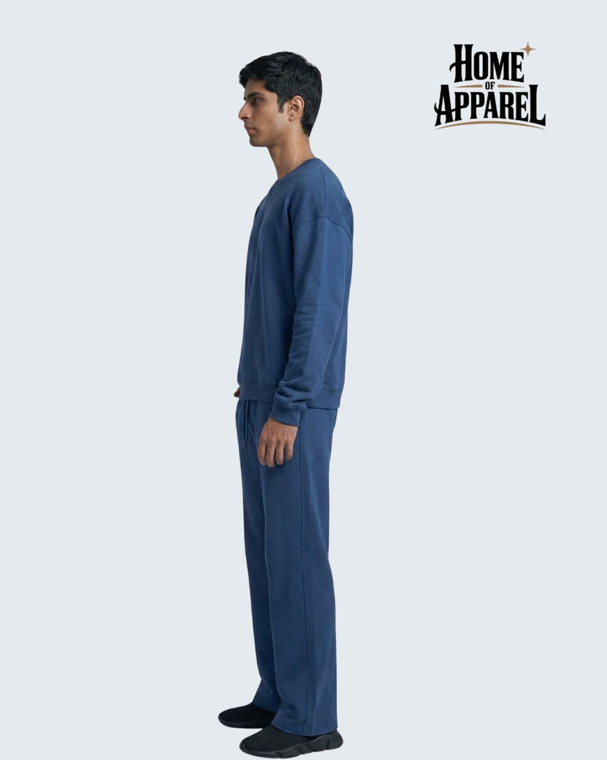 400 GSM Navy Oversized Cotton Terry Sweatsuit