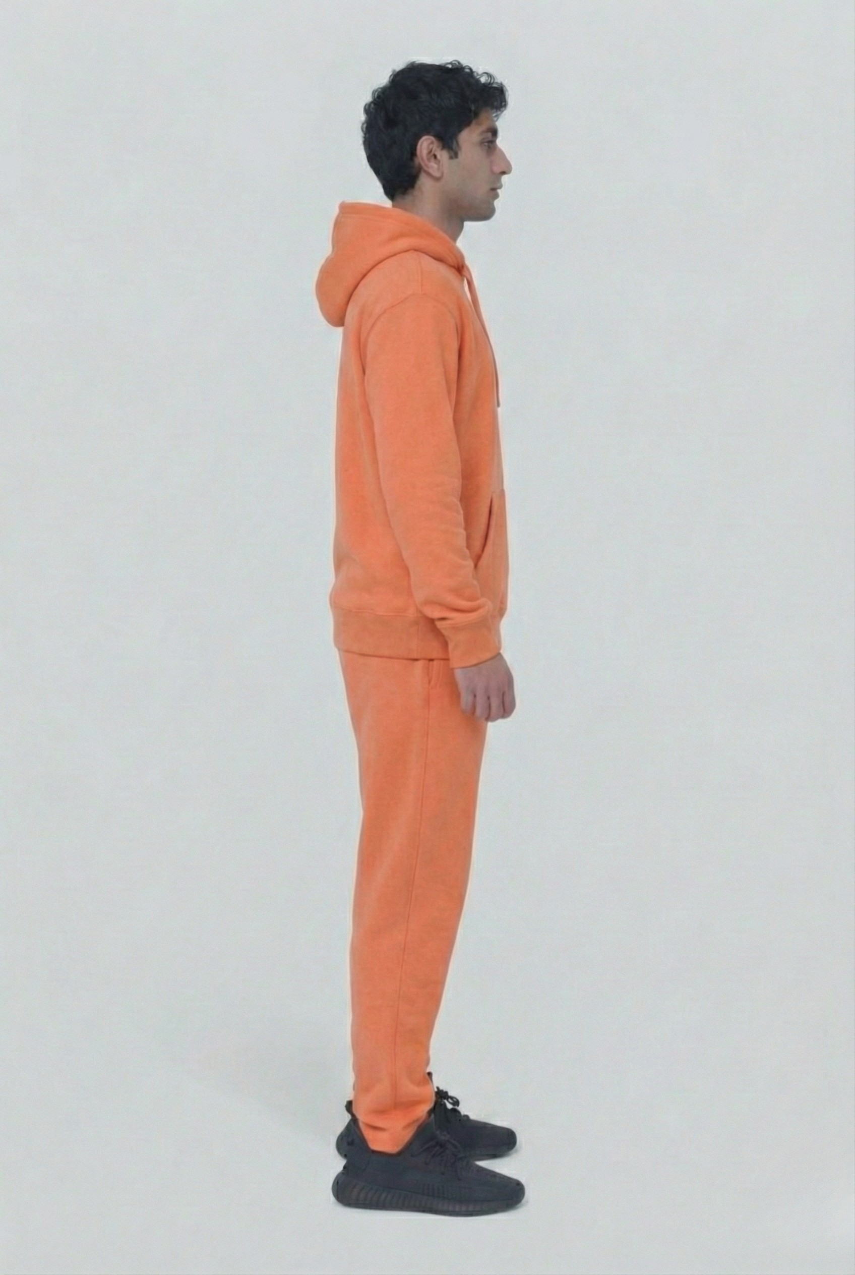 Orange Sweatsuit - Full Zipper Cotton Fleece