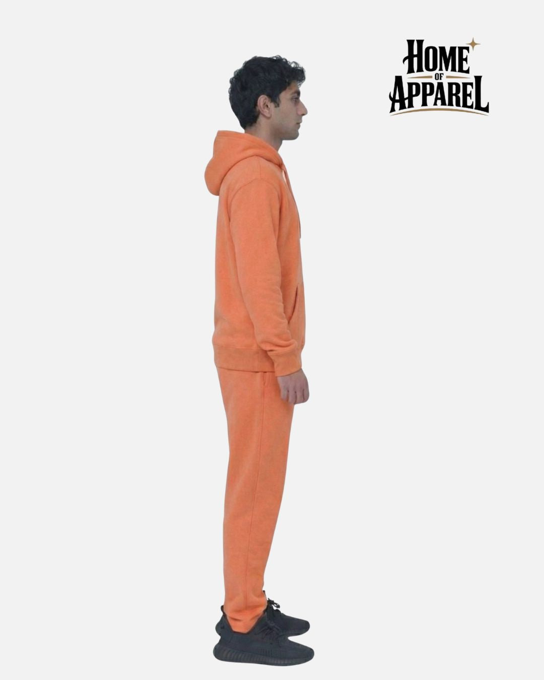 Orange Sweatsuit - Full Zipper Cotton Fleece