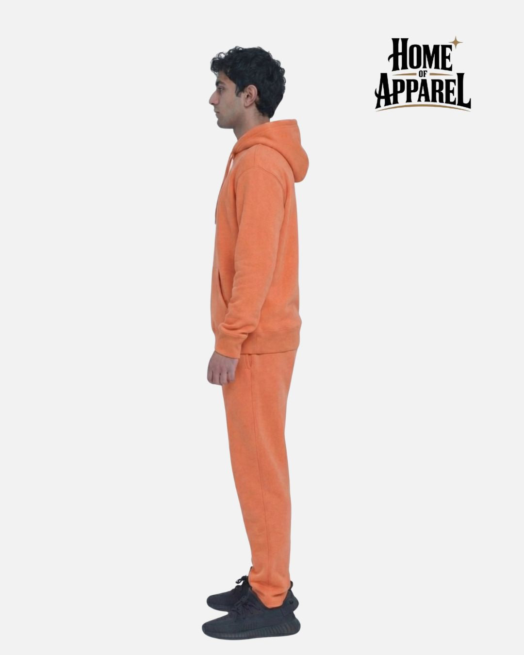Orange Sweatsuit - Full Zipper Cotton Fleece