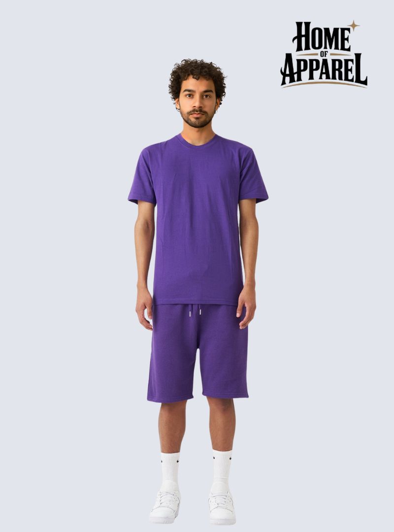 Purple T-Shirt And Short Set