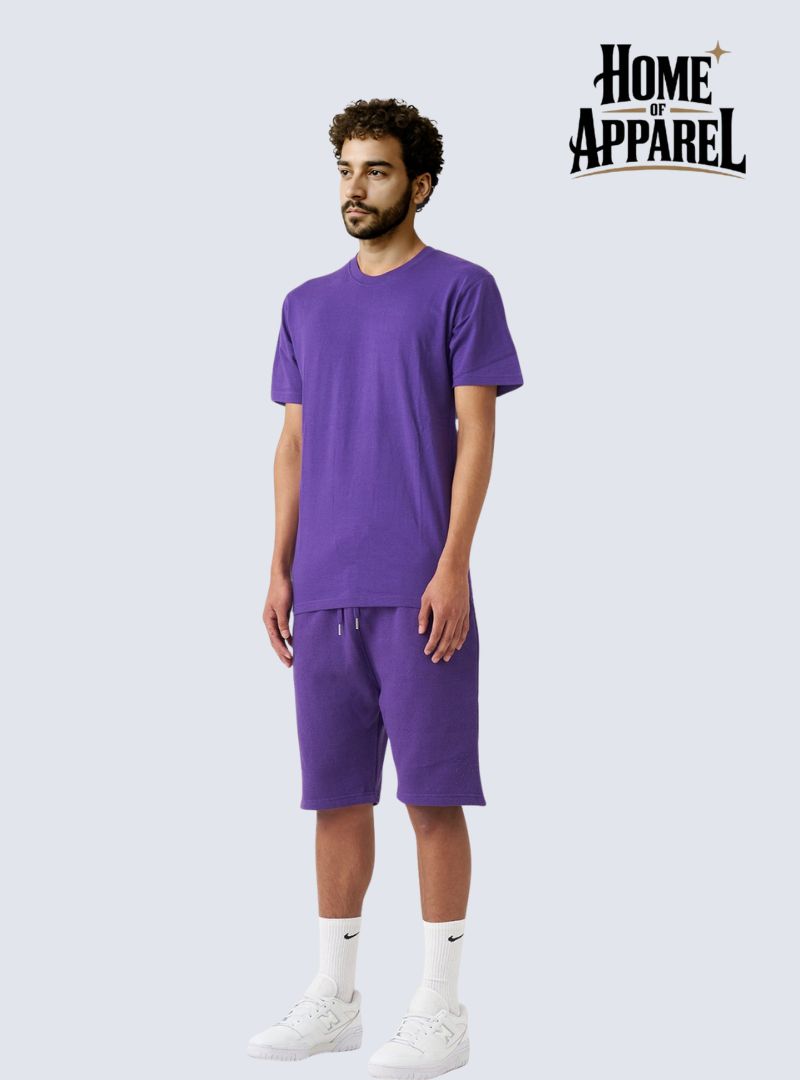 Purple T-Shirt And Short Set