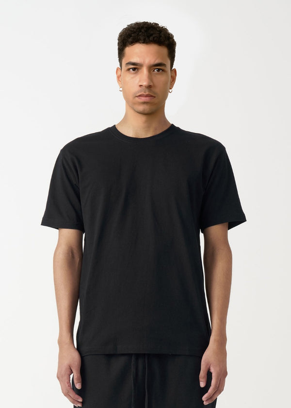 Black Combed Cotton T-Shirt