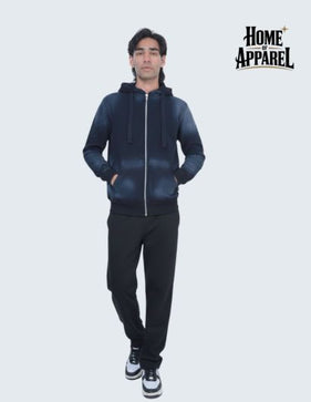 Premium Black Sun Faded Full Zip Hoodie