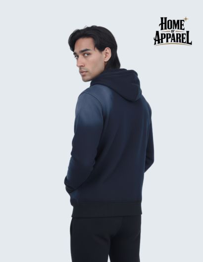 Premium Black Sun Faded Full Zip Hoodie